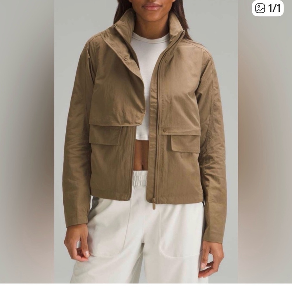 Lululemon Always Effortless Classic Fit Jacket in Sheer Oak Khaki Tan. Worn once - Picture 2 of 9